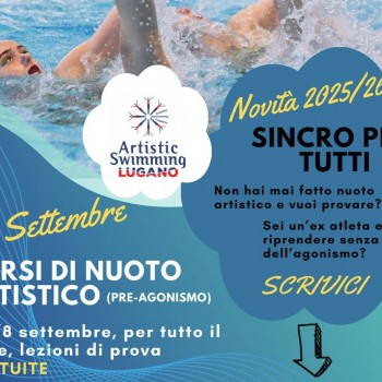 Prova il nuoto artistico! Per tutti!